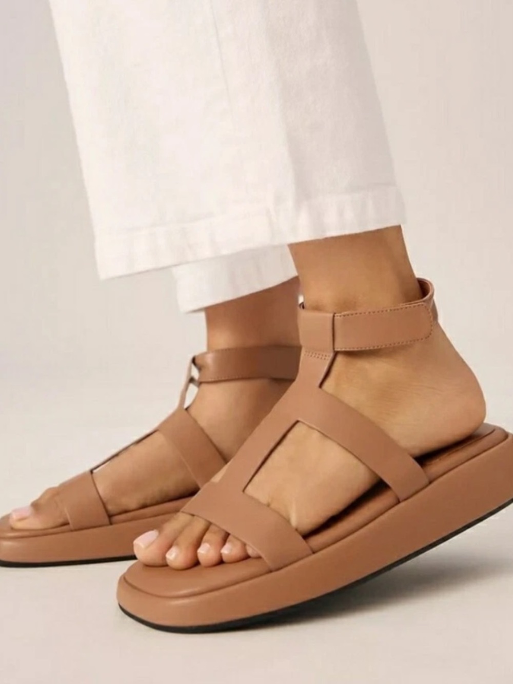 Jeffrey Campbell Devis‎ Neutral Beige Women’s Strappy Gladiator Sandals ladies 9
